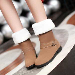 Leisure Warm Plush Winter Snow Boots - GetComfyShoes