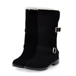Leisure Warm Plush Winter Snow Boots - GetComfyShoes