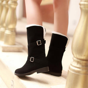 Leisure Warm Plush Winter Snow Boots - GetComfyShoes