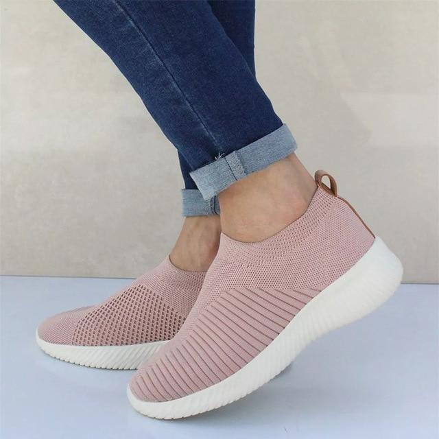 Casual Slip On Soft Walking Sneakers - GetComfyShoes