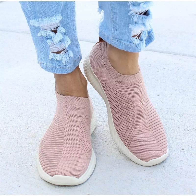 Casual Slip On Soft Walking Sneakers - GetComfyShoes