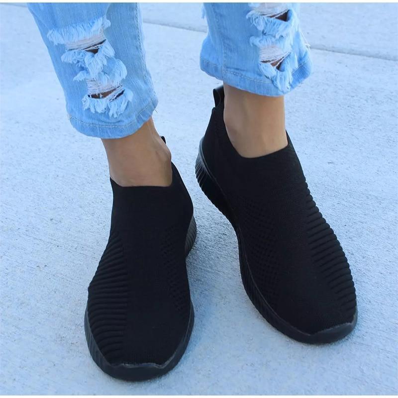 Casual Slip On Soft Walking Sneakers - GetComfyShoes