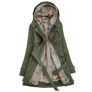 Winter warm cotton hooded coat - GetComfyShoes