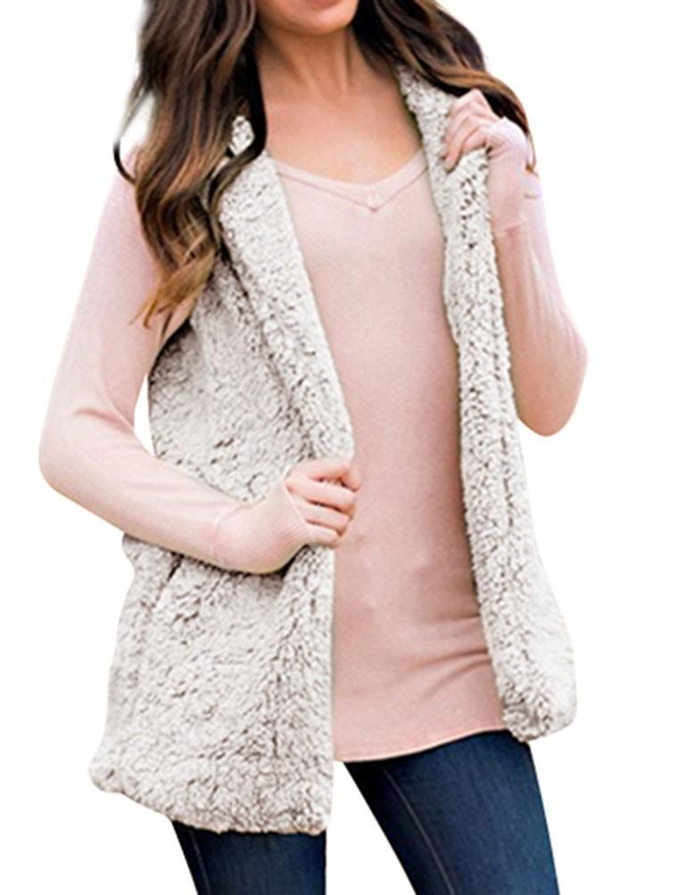 Fleece Sleeveless Hooded Cardigan with Pocket - GetComfyShoes