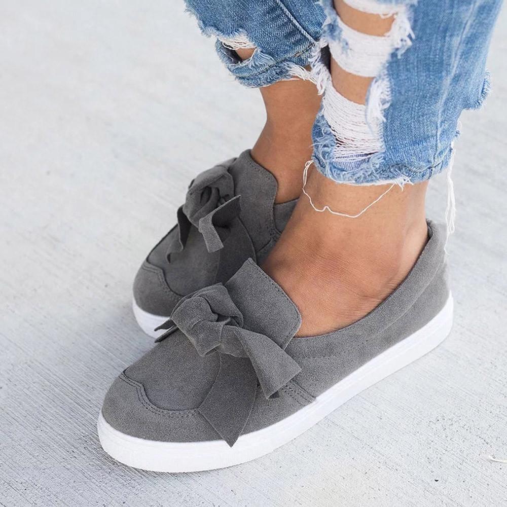 Autumn/winter Bowknot Round Toe Platform Heel Casual Shoes - GetComfyShoes