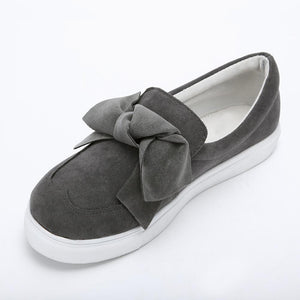 Autumn/winter Bowknot Round Toe Platform Heel Casual Shoes - GetComfyShoes