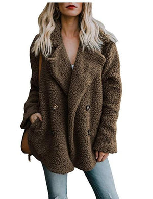 Winter Faux Fur Coat 2018 Casual Solid Warm Jacket - GetComfyShoes