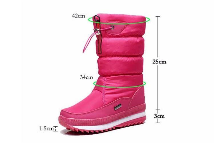 New 2018 women's boots platform winter shoes thick plush non-slip waterproof snow boots for women botas mujer - GetComfyShoes