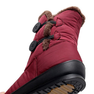 Waterproof warm faux fur snow boots for women