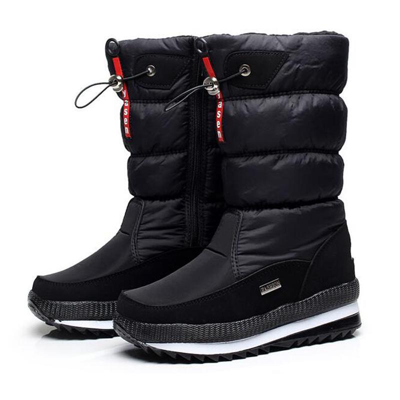 New 2018 women's boots platform winter shoes thick plush non-slip waterproof snow boots for women botas mujer - GetComfyShoes