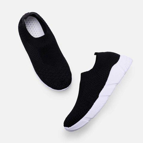 Women Shoes Breathable Mesh Sneakers Lady Plus Size Loafers - fashionshoeshouse